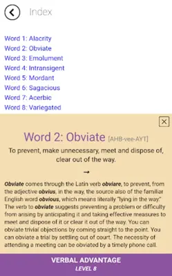 Verbal Advantage - Level 8 android App screenshot 0